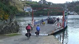 Boardinng the Bodinnick Ferry at Fowey, 4.0 miles from the hostel